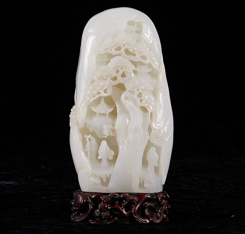 CHINESE WHITE JADE BOULDERChinese 37f88d