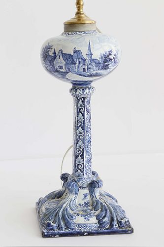 FRENCH FAIENCE BLUE AND WHITE CERAMIC