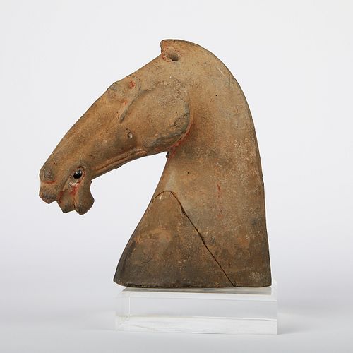 CHINESE HAN OR TANG TERRACOTTA HORSE