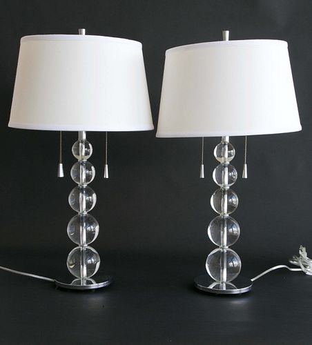 PAIR OF CONTEMPORARY FIVE-GLASS