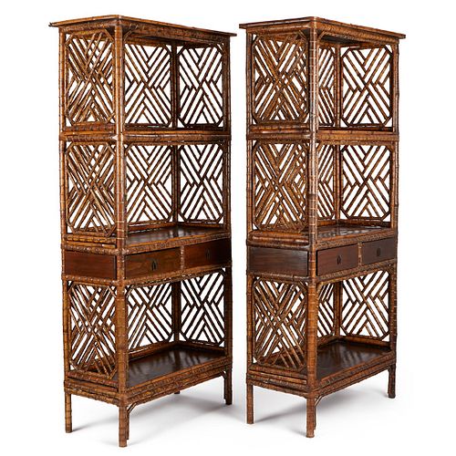 PAIR OF 19TH C CHINESE BAMBOO 37f8ff