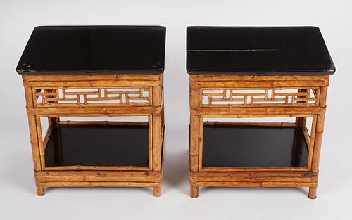PAIR OF CHINESE BAMBOO LACQUER 37f90a