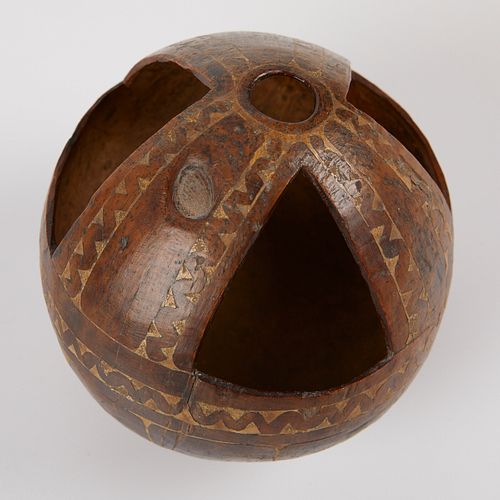 EARLY NEW GUINEA CARVED COCONUT