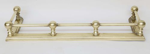 VINTAGE OVERSIZED BRASS BALL AND RAIL