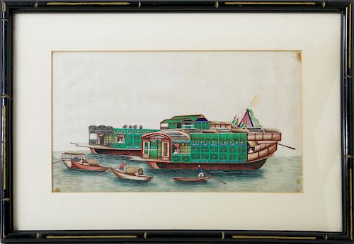 CHINESE EXPORT WATERCOLOR ON MULBERRY 37fa1d