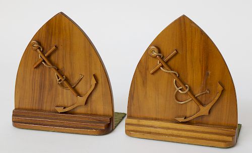 PAIR OF SYCAMORE ANCHOR ON PLANK