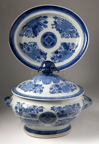 CHINESE EXPORT PORCELAIN BLUE FITZHUGH 37fb31