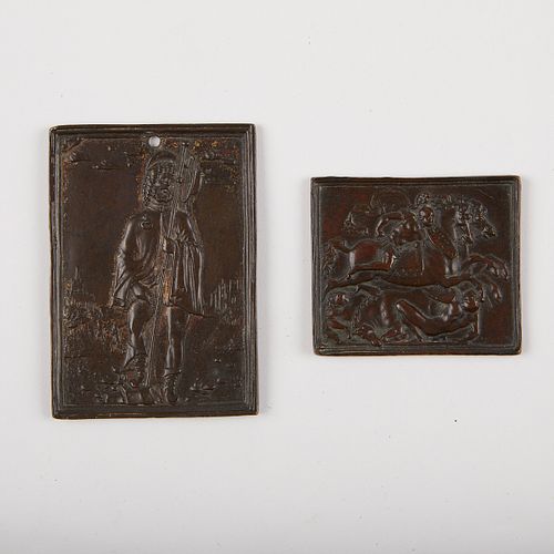 PAIR OF 17TH C. EUROPEAN BRONZE