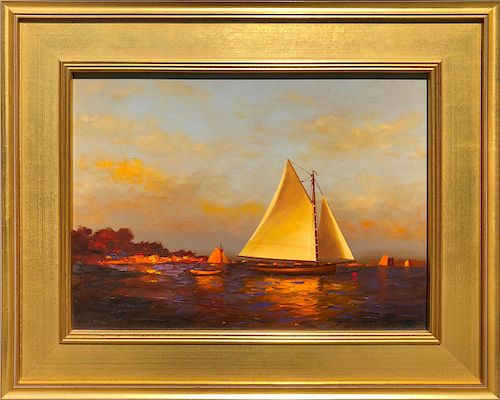 VERNON BROE OIL ON CANVAS BOARD 37fb8b