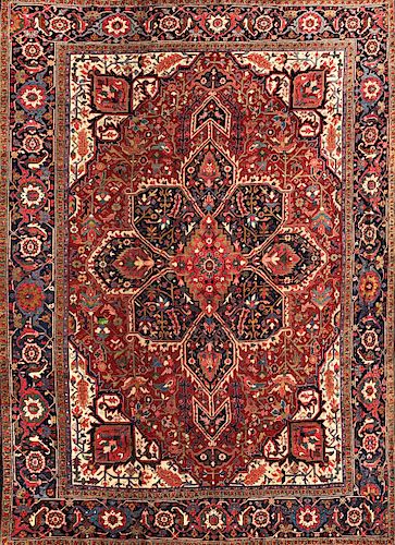 PERSIAN HERIZ HAND KNOTTED WOOL 37fc21