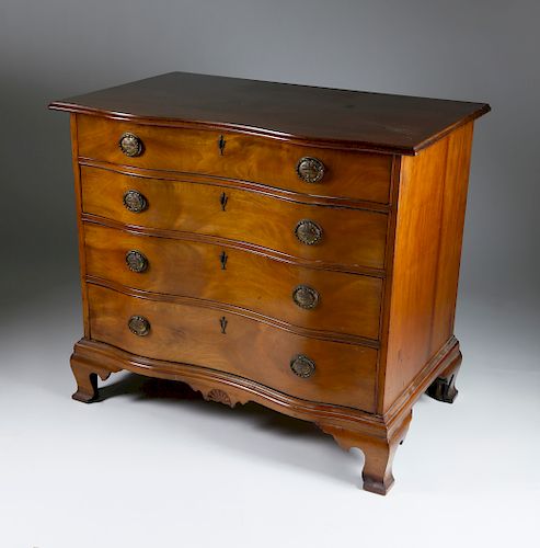 AMERICAN CHIPPENDALE MAHOGANY OXBOW 37fc1d