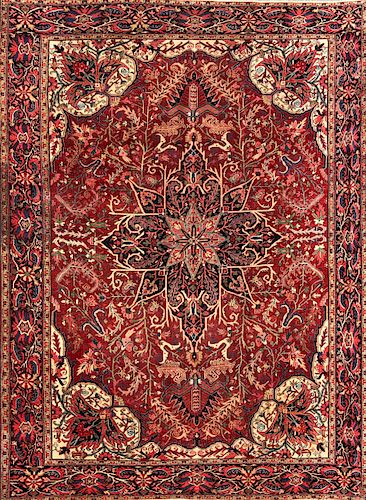 PERSIAN HERIZ HAND KNOTTED ORIENTAL 37fc4f