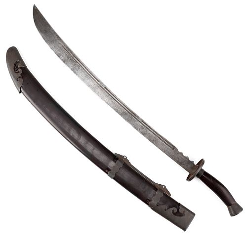 19TH CENTURY CHINESE SWORD W/ SCABBARD19th