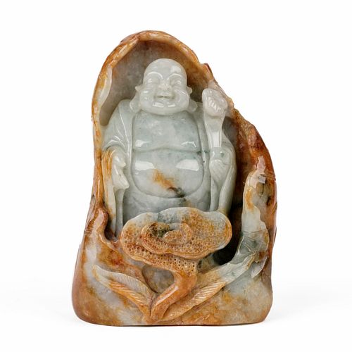 MODERN CHINESE CARVED JADE BUDDHA 37fcc5