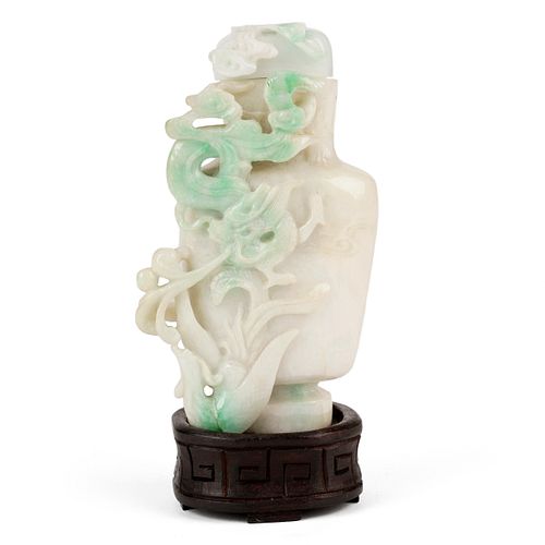 MODERN CHINESE CARVED JADE DRAGON 37fcc6