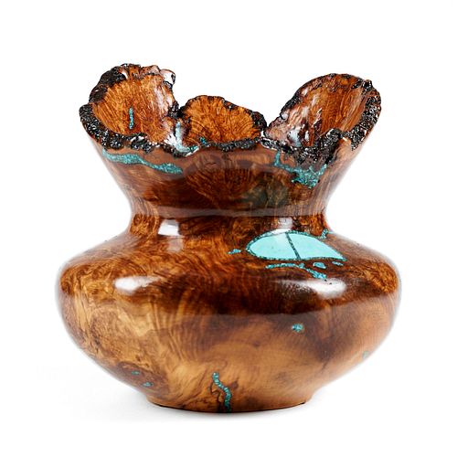 JIMMY COOK TURQUOISE BURL WOOD 37fe0e