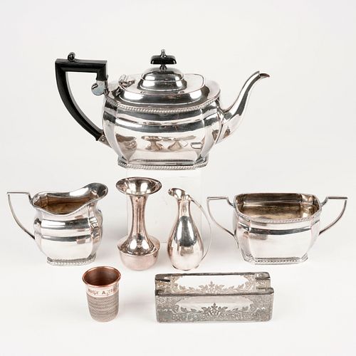 GRP: 7 SILVER PLATED WARES - TEA