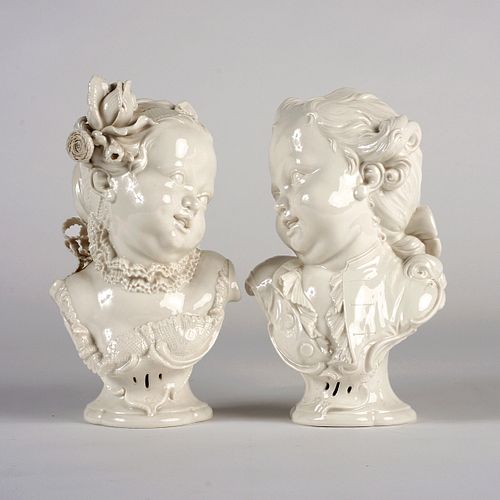 PAIR OF NYMPHENBURG BUSTELLI BUSTS 37fe27