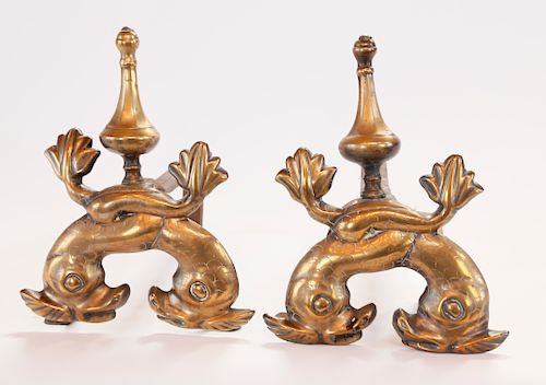 PAIR OF 19TH CENTURY DOUBLE DOLPHIN 37fec5