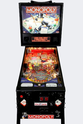  MONOPOLY PINBALL MACHINE MANUFACTURED 37ff09