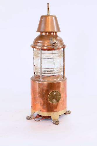 COPPER AND BRASS MARITIME BEACONCopper 37ff31