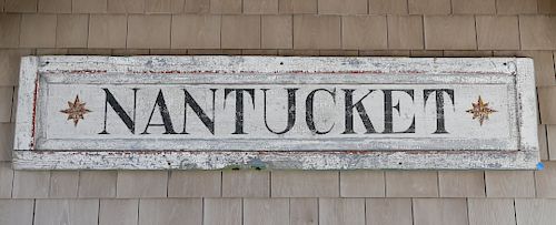 HAND PAINTED NANTUCKET SIGN ON