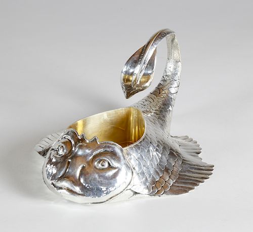 STERLING SILVER BLOW FISH WINE 37ff4f