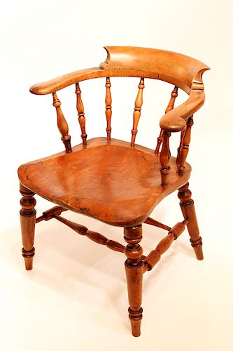 19TH CENTURY ENGLISH ELM PUB CHAIR19th