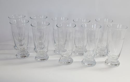 SET OF TEN NANTUCKET GLASS PILSNERSSet 37ffdd