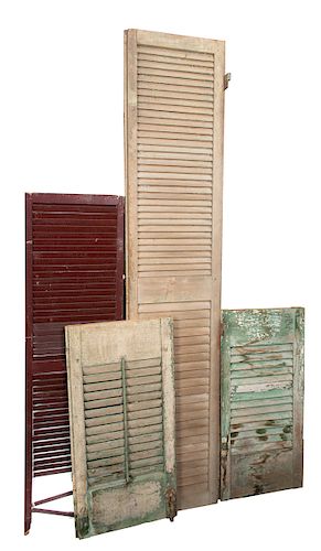 10 WOODEN SHUTTERS OF VARIOUS SIZESExcellent 37d8ee