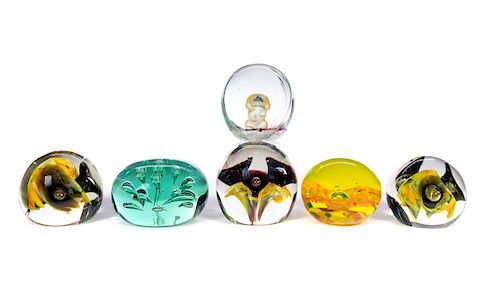 6 PAPERWEIGHTS ST CLAIR AND ERICKSON 37d8f4