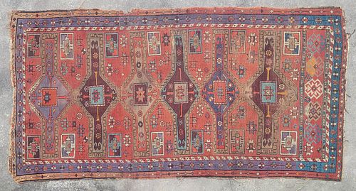 ANTIQUE TRIBAL KAZAK CARPETAntique