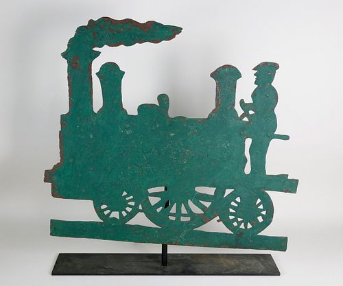 SHEET IRON STEAM TRAIN WEATHERVANE,