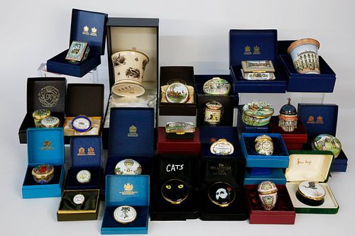 COLLECTION OF 23 COVERED ENAMEL 37da47