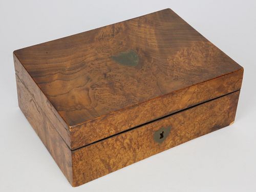 BURLWOOD JEWELRY BOX WITH INLAID 37dac8