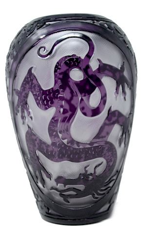 STEUBEN ACID CUT BACK DRAGON CAMEO 37db51