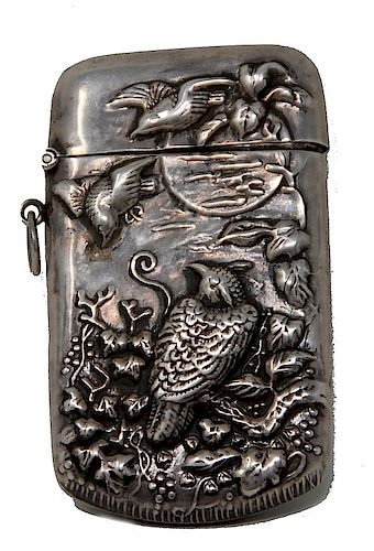 STERLING SILVER MATCH SAFE BIRD 37db90