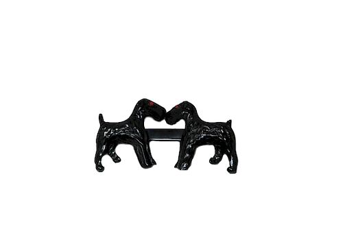 BLACK PAIR SCOTTIE DOGS PINBlack