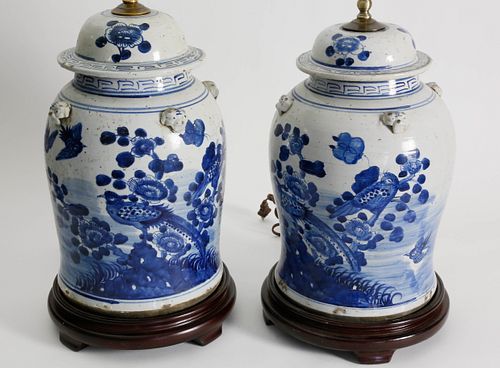 PAIR OF CHINESE BLUE AND WHITE 37dd54