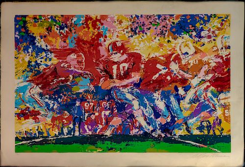 LEROY NEIMAN ALABAMA HANDOFF  37dd70