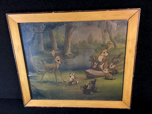 FOREST SECRETS DISNEY BAMBI LITHOGRAPH 37dd7b