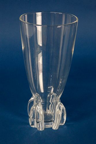SIGNED STEUBEN CLEAR GLASS CRYSTAL