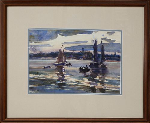 EDGAR W. JENNEY SCARCE WATERCOLOR