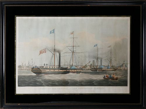 W J HUGGINS LITHOGRAPH SHIPS 37dec5