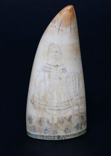 ANTIQUE SCRIMSHAW AND POLYCHROME