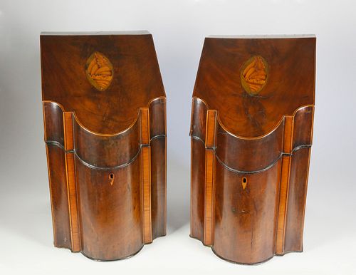 PAIR OF GEORGE III SHELL INLAID