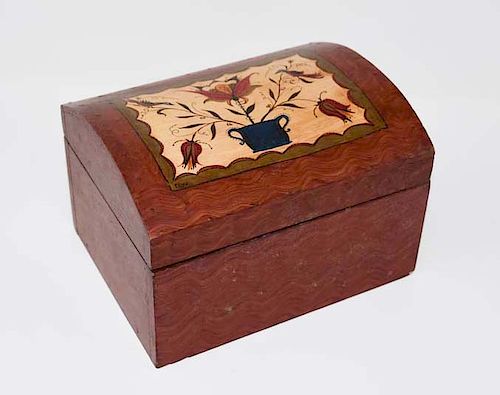 DECORATED WOODEN BOX BY TOM KINGDecorated