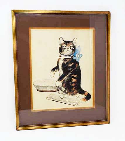 DRAWING WATERCOLOR OF A CATDrawing 37e043