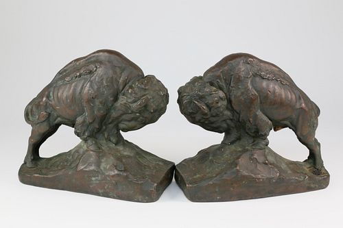 PAIR OF JOZA KRUPKA BRONZE-CLAD