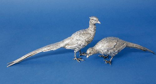 PAIR OF ASPREY CO CAST STERLING 37e122